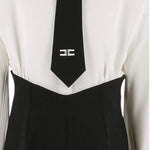Elisabetta Franchi Tuta Intera Bicolore Manica Lunga Nero per Bambina EFTA111 NERO ELISABETTA FRANCHI 