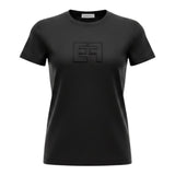 Elisabetta Franchi T-Shirt tinta unita con Logo Nero per Bambina EFTS246 NERO ELISABETTA FRANCHI 