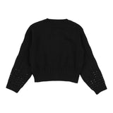 Elisabetta Franchi Cardigan tinta unita con Brillantini Nero per Neonata EGMA042N NERO ELISABETTA FRANCHI 