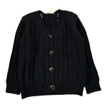 Elisabetta Franchi Cardigan tinta unita con Bottoni Nero per Neonata EGMA046 NERO ELISABETTA FRANCHI 