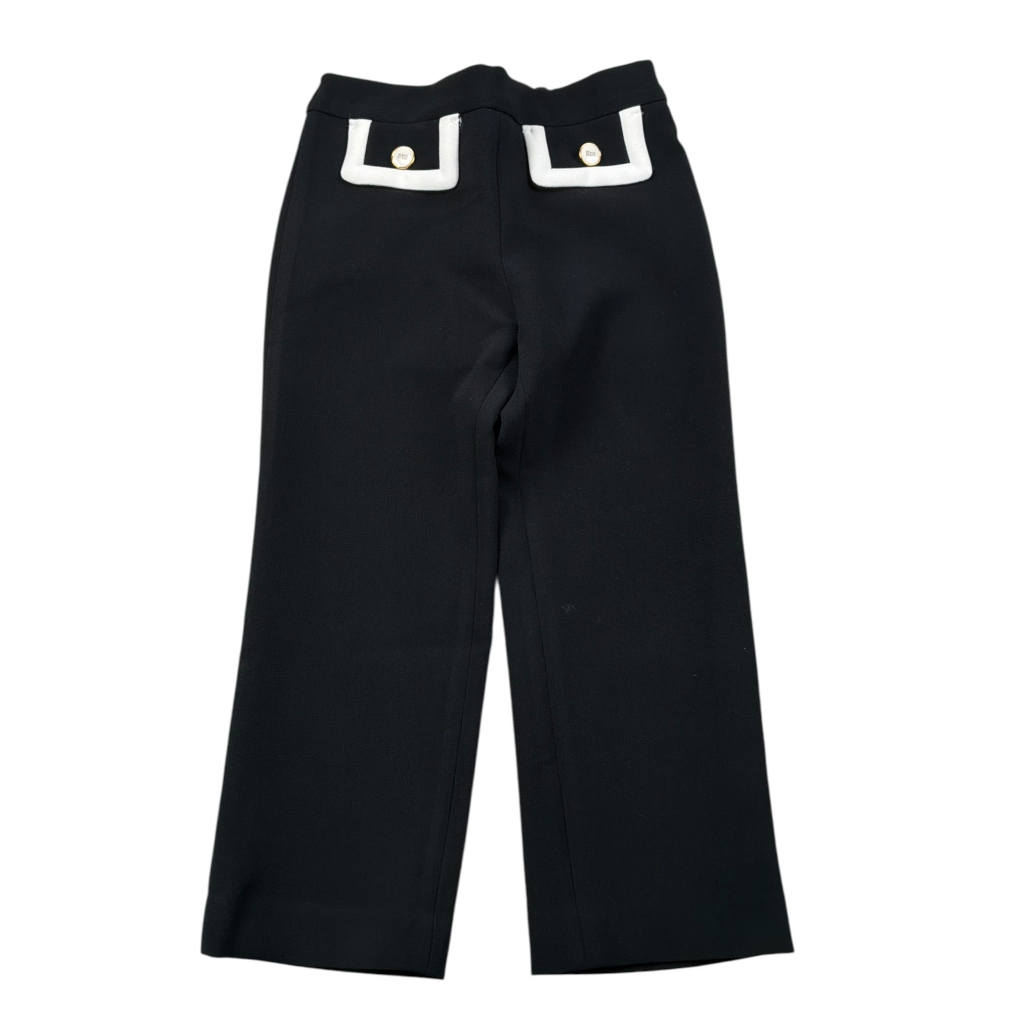 Elisabetta Franchi Pantalone tinta unita con Tasche Nero per Bambina EGPA086 NERO ELISABETTA FRANCHI 