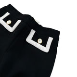 Elisabetta Franchi Pantalone tinta unita con Tasche Nero per Bambina EGPA086 NERO ELISABETTA FRANCHI 