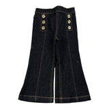 Elisabetta Franchi Jeans tinta unita Modello A Zampa Blu per Neonata EGPA089 BLU ELISABETTA FRANCHI 