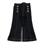 Elisabetta Franchi Jeans tinta unita Modello A Zampa Blu per Neonata EGPA089 BLU ELISABETTA FRANCHI 