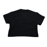 Elisabetta Franchi T-Shirt Girocollo tinta unita con Stampa Nero per Bambina EGTS093J NERO ELISABETTA FRANCHI 