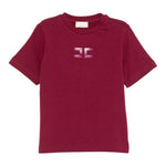 Elisabetta Franchi T-Shirt Girocollo tinta unita con Stampa Bordeaux per Neonata EGTS103 BORDEAUX ELISABETTA FRANCHI 
