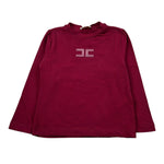 Elisabetta Franchi Shirt Girocollo tinta unita con Logo Bordeaux per Neonata EGTS105 BORDEAUX ELISABETTA FRANCHI 