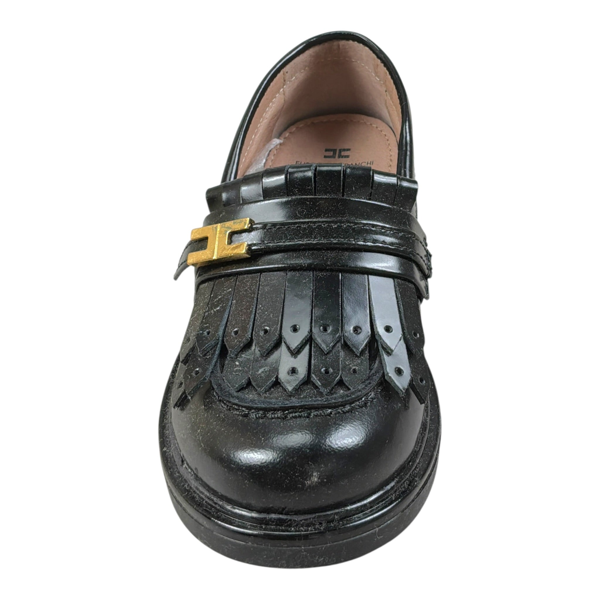 Elisabetta Franchi Mocassino tinta unita Nero per Bambina F1A4E0372 NERO ELISABETTA FRANCHI 