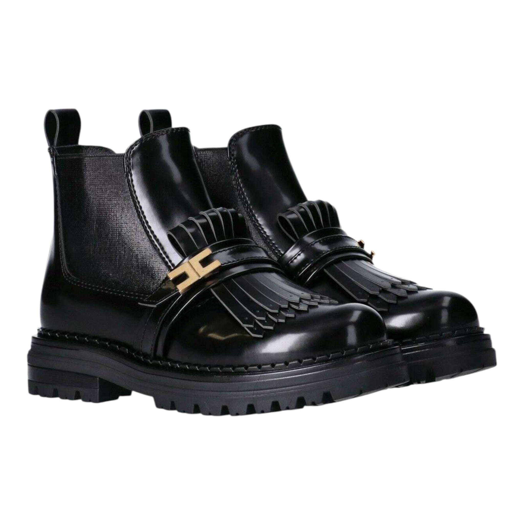 Elisabetta Franchi Stivali Tinta Uniita con Applicazioni Nero per Bambina F4A5 NERO ELISABETTA FRANCHI 