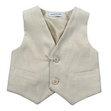 Emanuel Pris Gilet tinta unita In Camoscio Beige per Neonato EP215I BEIGE EMANUEL PRIS 