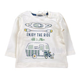 Emc Shirt Girocollo tinta unita con Stampa Bianco per Neonato BX1895 BIANCO EMC 