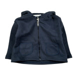 Emc Felpa tinta unita con Zip E Cappuccio Blu per Neonato CE1684 BLU EMC 