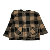 Emc Camicia Bicolore con Fantasia Quadri E Cappuccio Marrone per Neonato CE1768 MARRONE EMC 