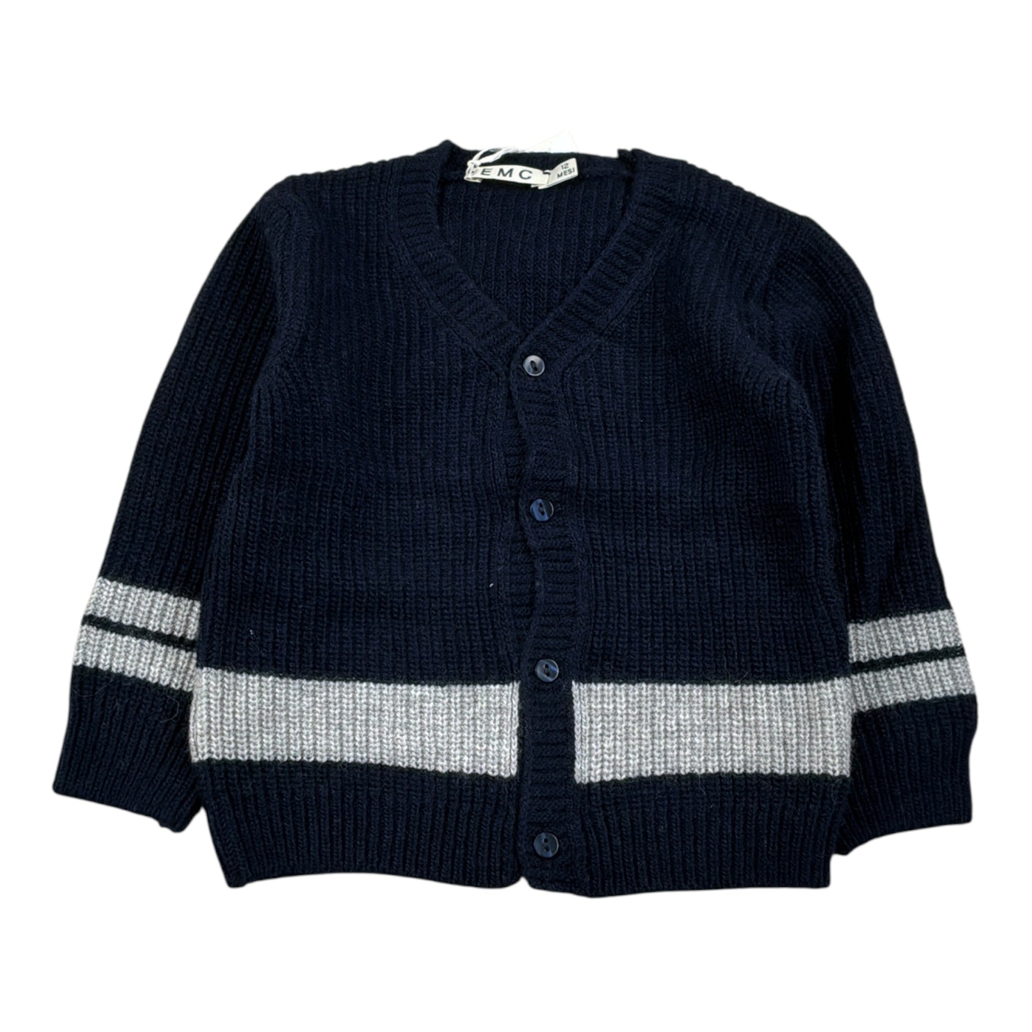 Emc Cardigan tinta unita con Bottoni Blu per Neonato CE1891 BLU EMC 