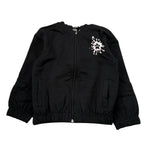 Emc Felpa tinta unita con Zip E Cappuccio Nero per Bambina CE2242 NERO EMC 