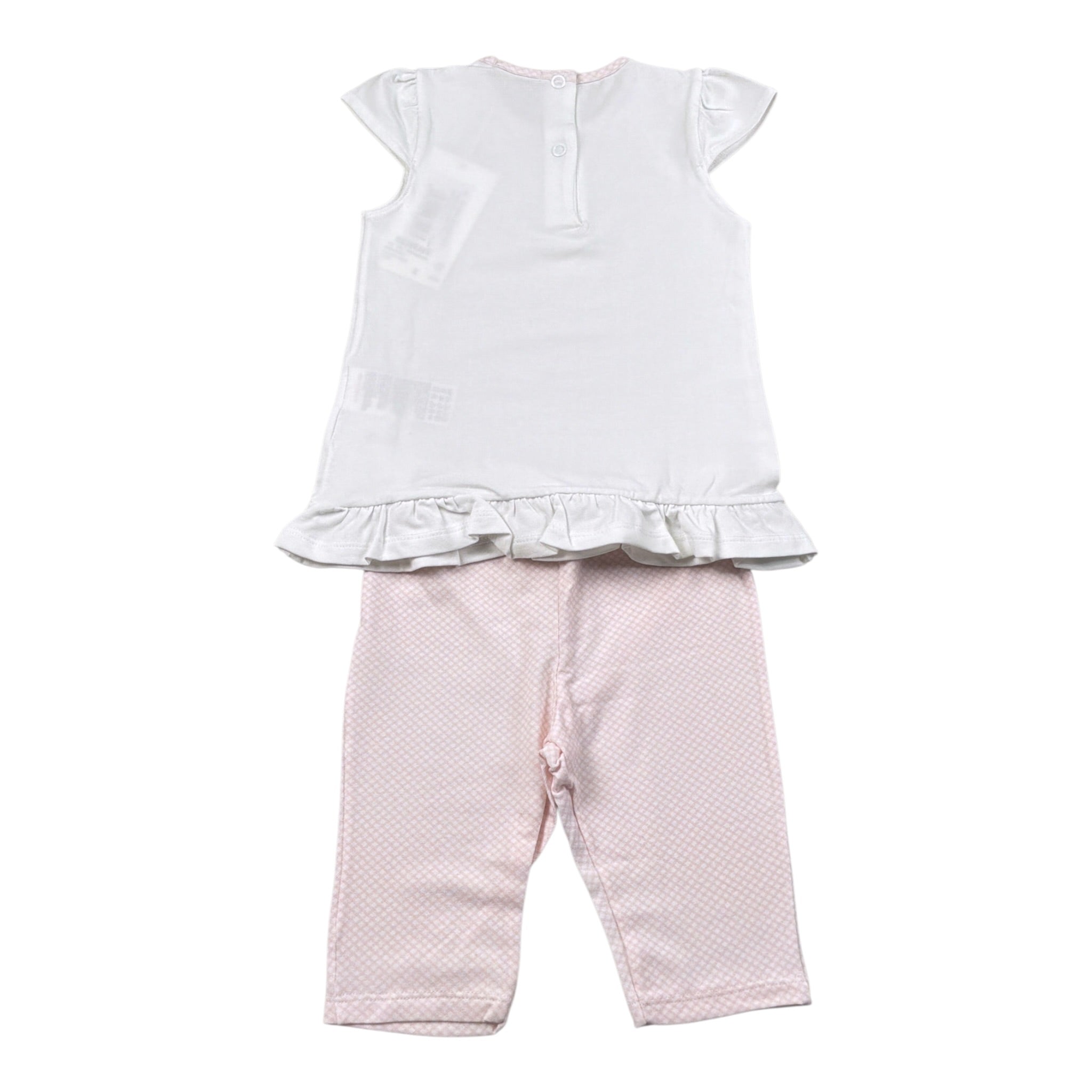 Emc Completo 2Pz T-Shirt-Leggins Bicolore Bianco/Rosa per Neonata CO2042 BIANCO/ROSA EMC 