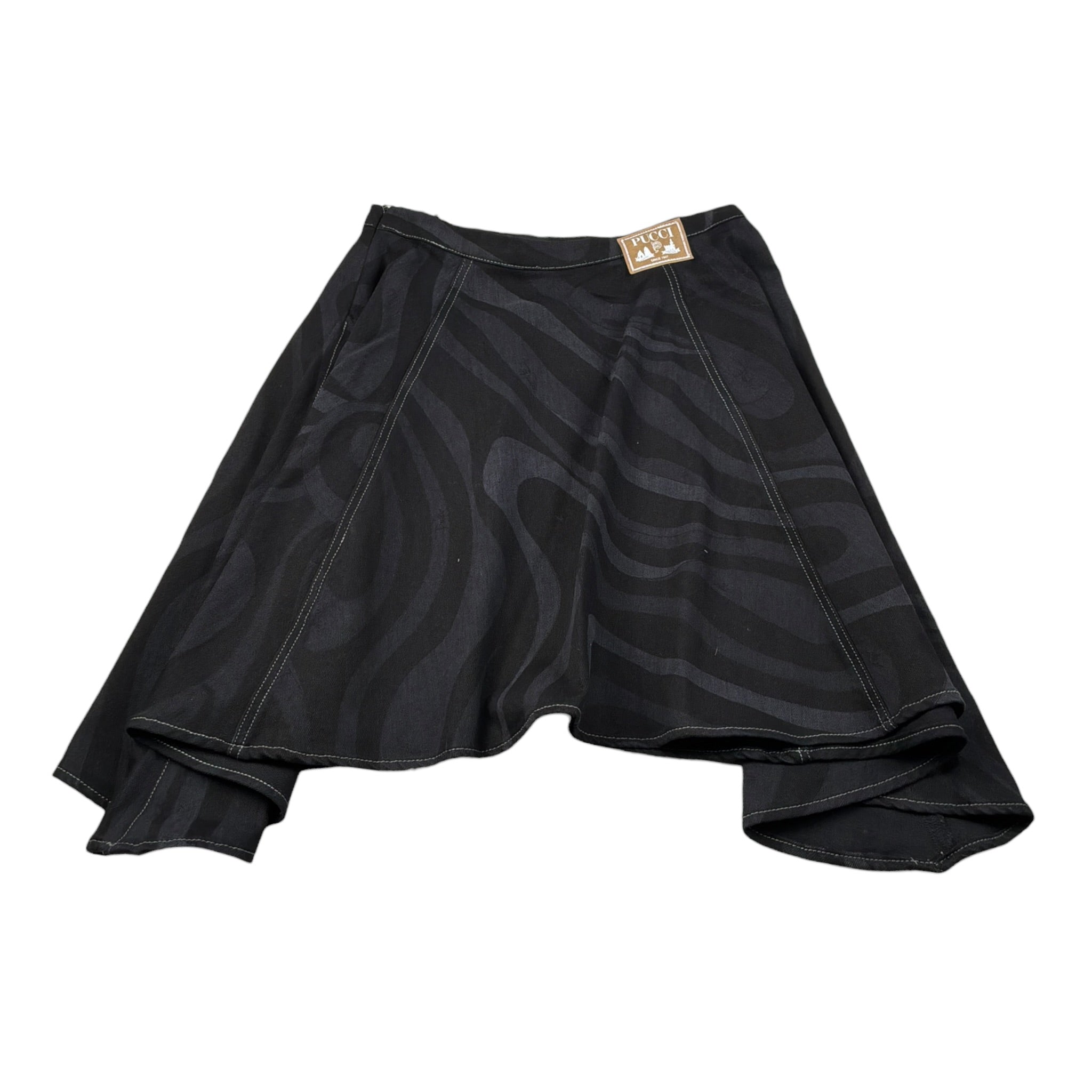 Emilio Pucci Gonna tinta unita In Demim Nero per Bambina PV7A34 NERO EMILIO PUCCI 