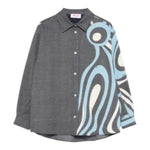 Emilio Pucci Camicia tinta unita con Fantasia Grigio per Bambina PX5A70D0134 GRIGIO EMILIO PUCCI 