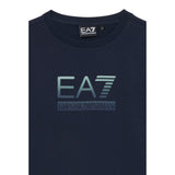 Emporio Armani Felpa Chiusa Girocollo tinta unita con Stampa Blu per Bambino 7B000170X BLU EMPORIO ARMANI 