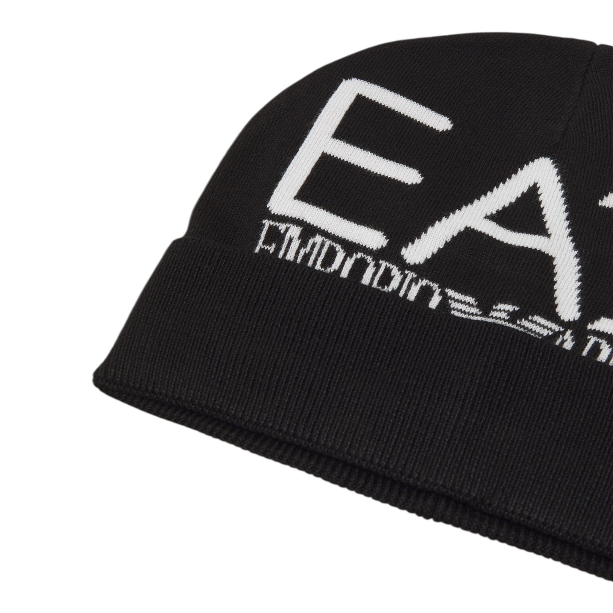 Emporio Armani Cappello tinta unita con Logo Nero per Bambino 7X000006 NERO EMPORIO ARMANI 