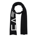 Emporio Armani Sciarpa tinta unita con Logo In Contrasto Blu per Bambino 7X000007 BLU EMPORIO ARMANI 
