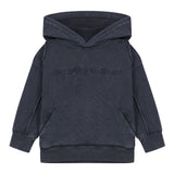 Emporio Armani Felpa tinta unita con Cappuccio E Stampa Blu per Bambino EB000465 BLU EMPORIO ARMANI 
