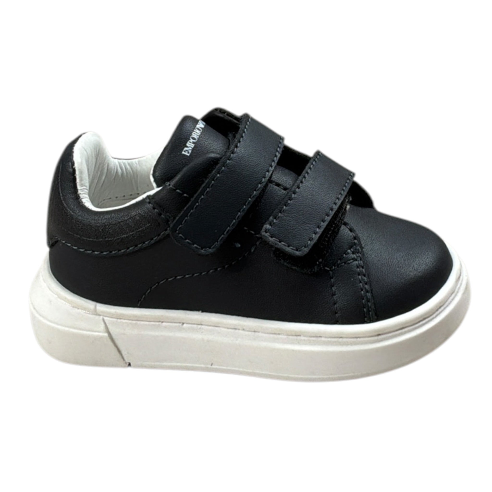Emporio Armani Sneakers tinta unita con Strappi Blu per Bambino XMX022 BLU EMPORIO ARMANI 