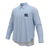 Ermanno Scervino Camicia tinta unita con Fantasia A Righe Azzurro per Bambina SFCA046 AZZURRO ERMANNO SCERVINO 