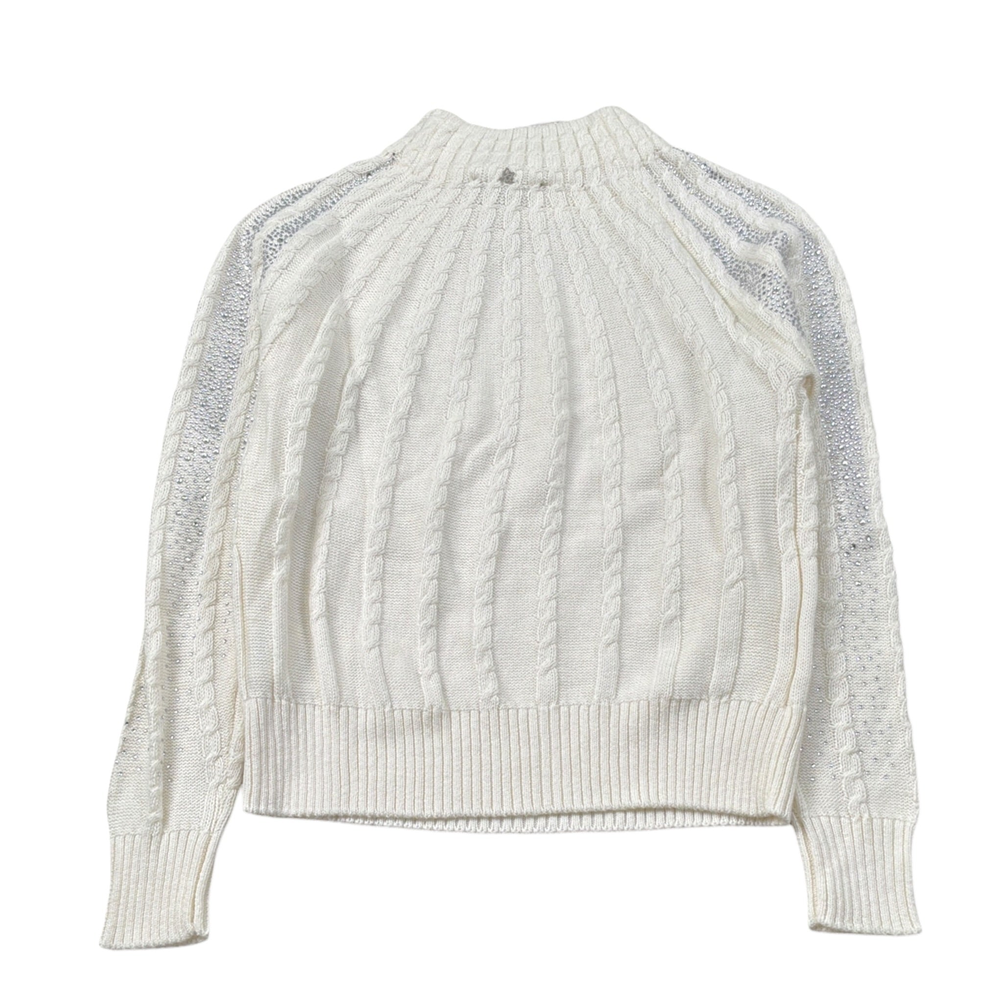 Ermanno Scervino Maglia tinta unita con Applicazioni Brillantini Bianco per Bambina SFMA044 BIANCO ERMANNO SCERVINO 