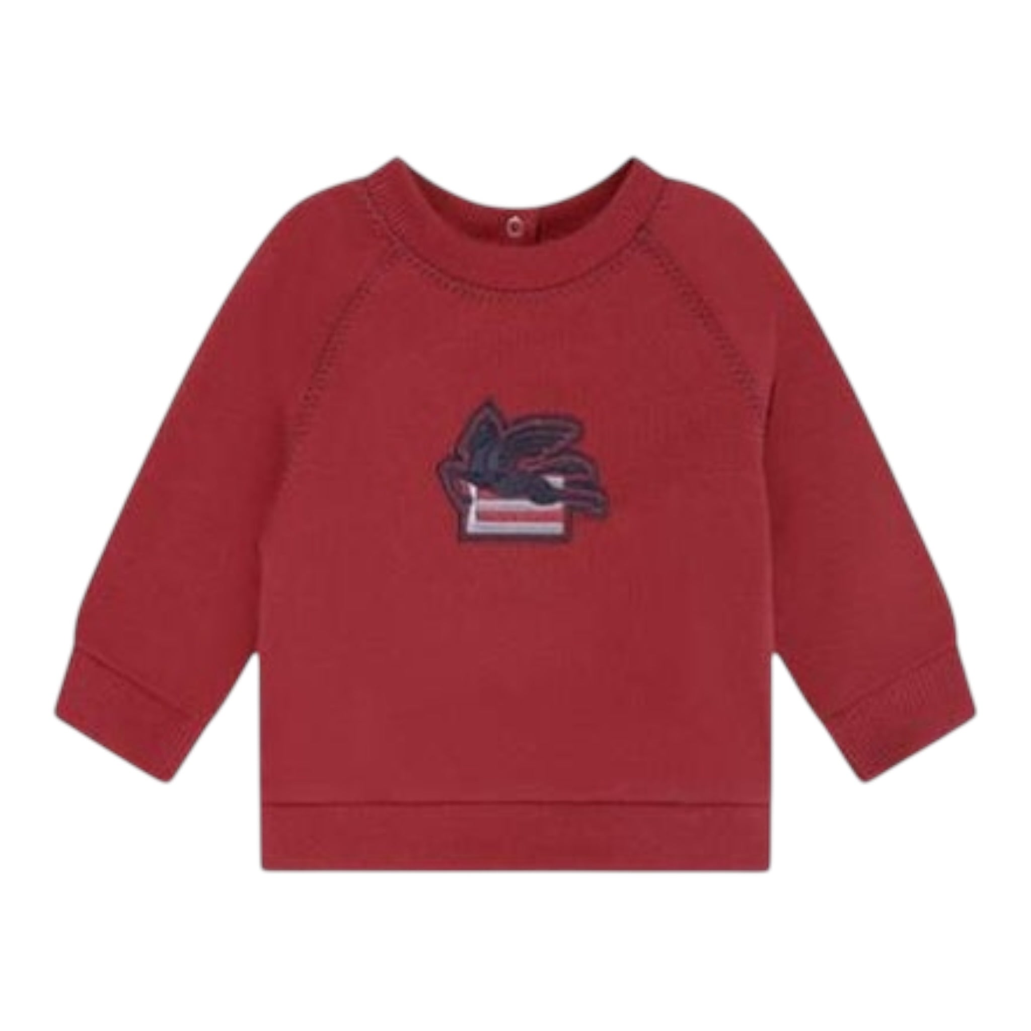 Etro Felpa Girocollo tinta unita con Stampa Rosso per Neonato GV4510 ROSSO ETRO 