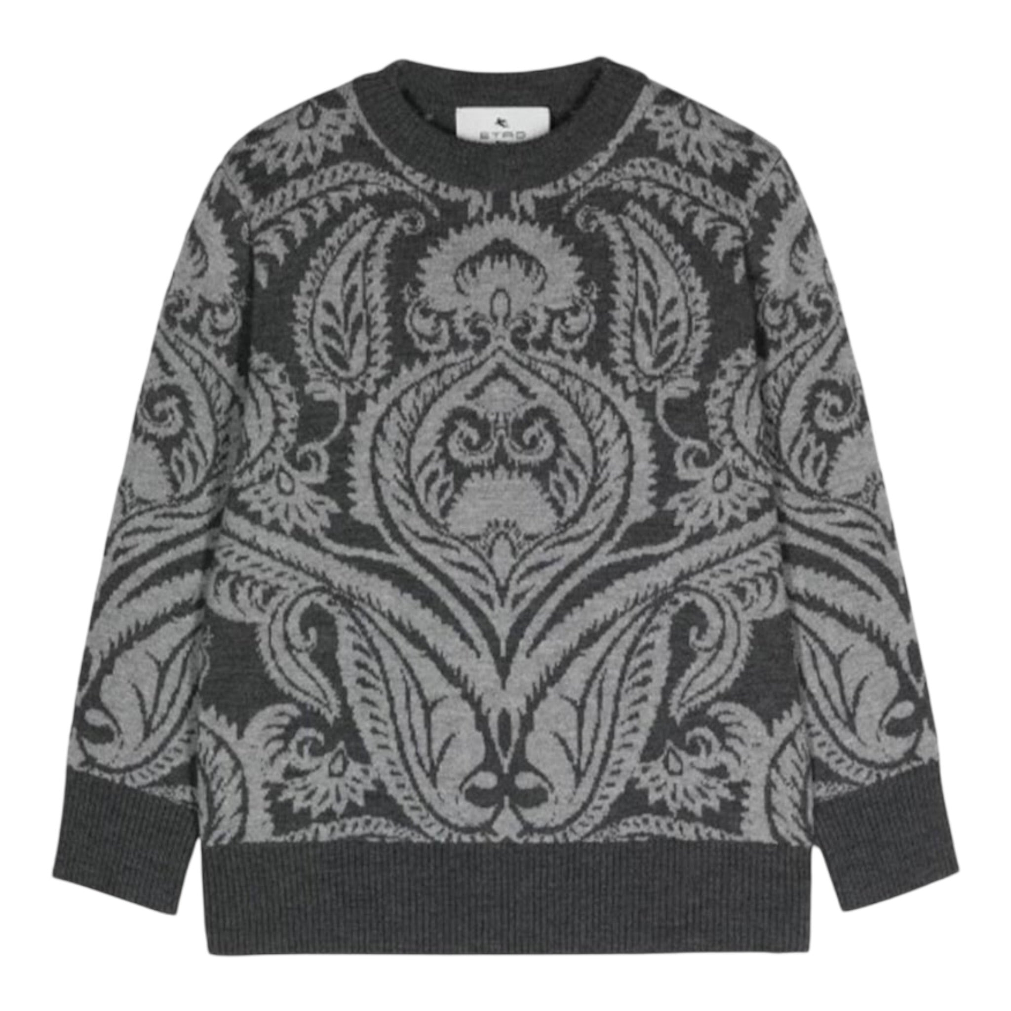 Etro Maglia Girocollo tinta unita Grigio per Bambina GV9P50 GRIGIO ETRO 