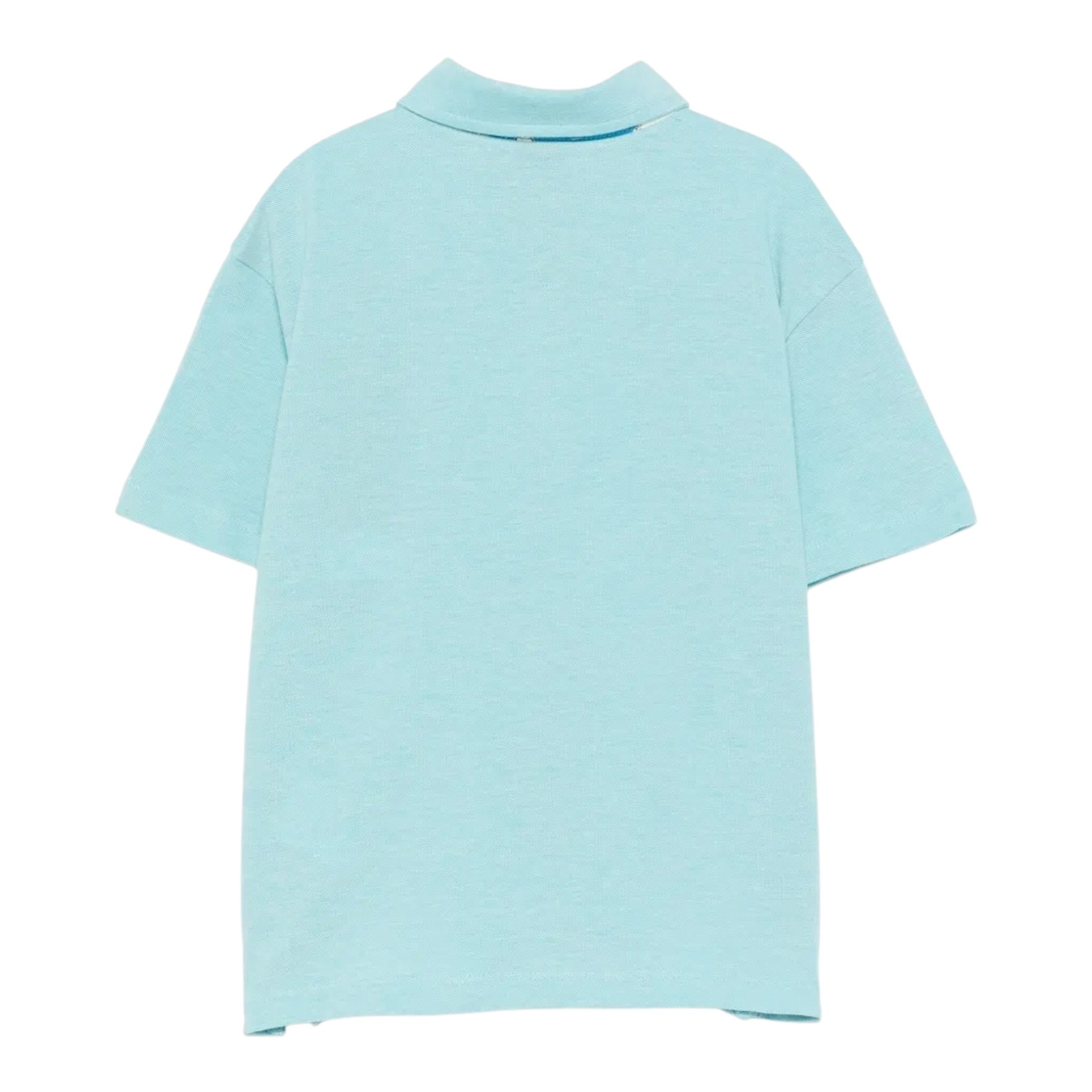 Etro Polo Mezza Manica tinta unita con Logo Azzurro per Bambino GW8P31 AZZURRO ETRO 