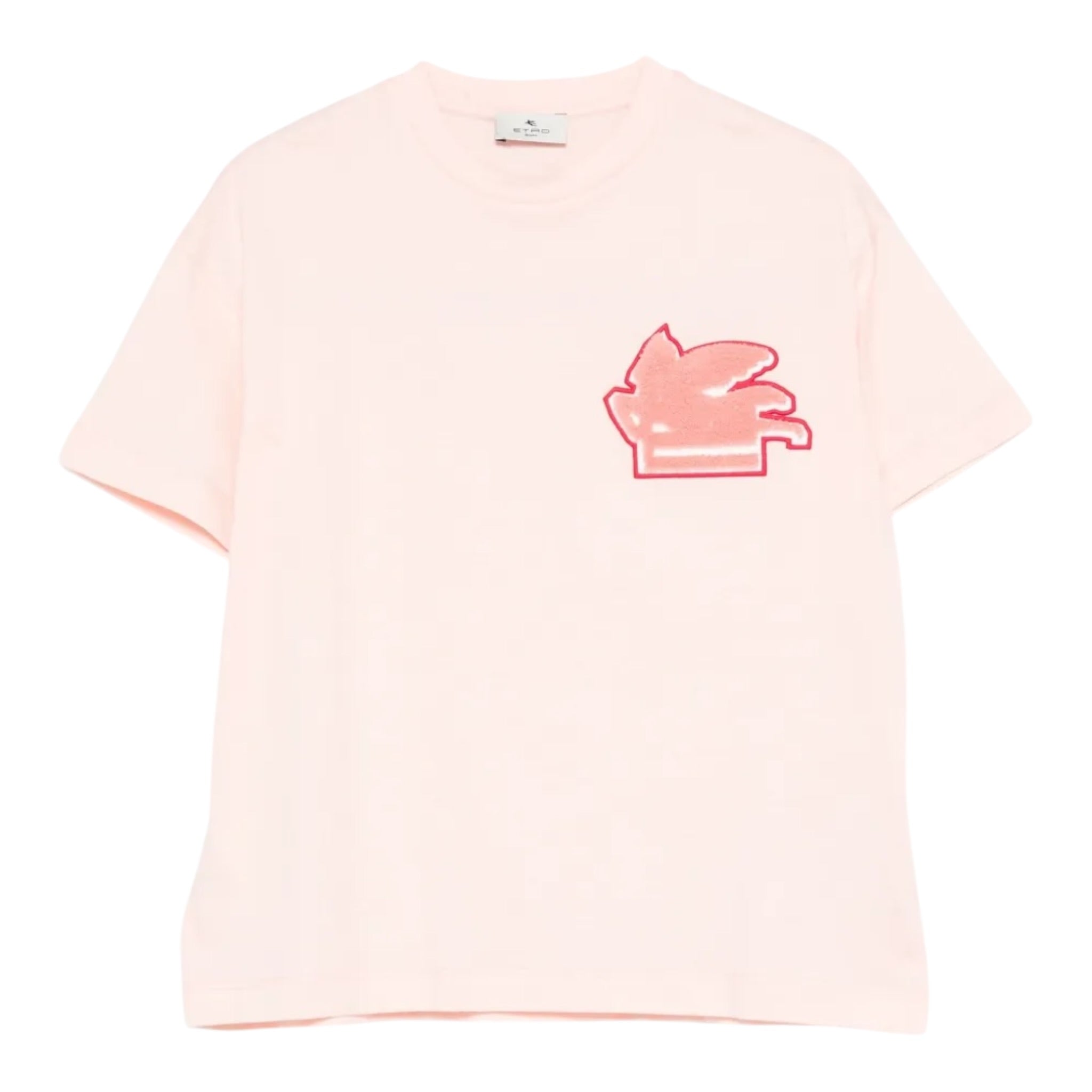 Etro T-Shirt tinta unita con Stampa Rosa per Bambina GX8P41 ROSA ETRO 