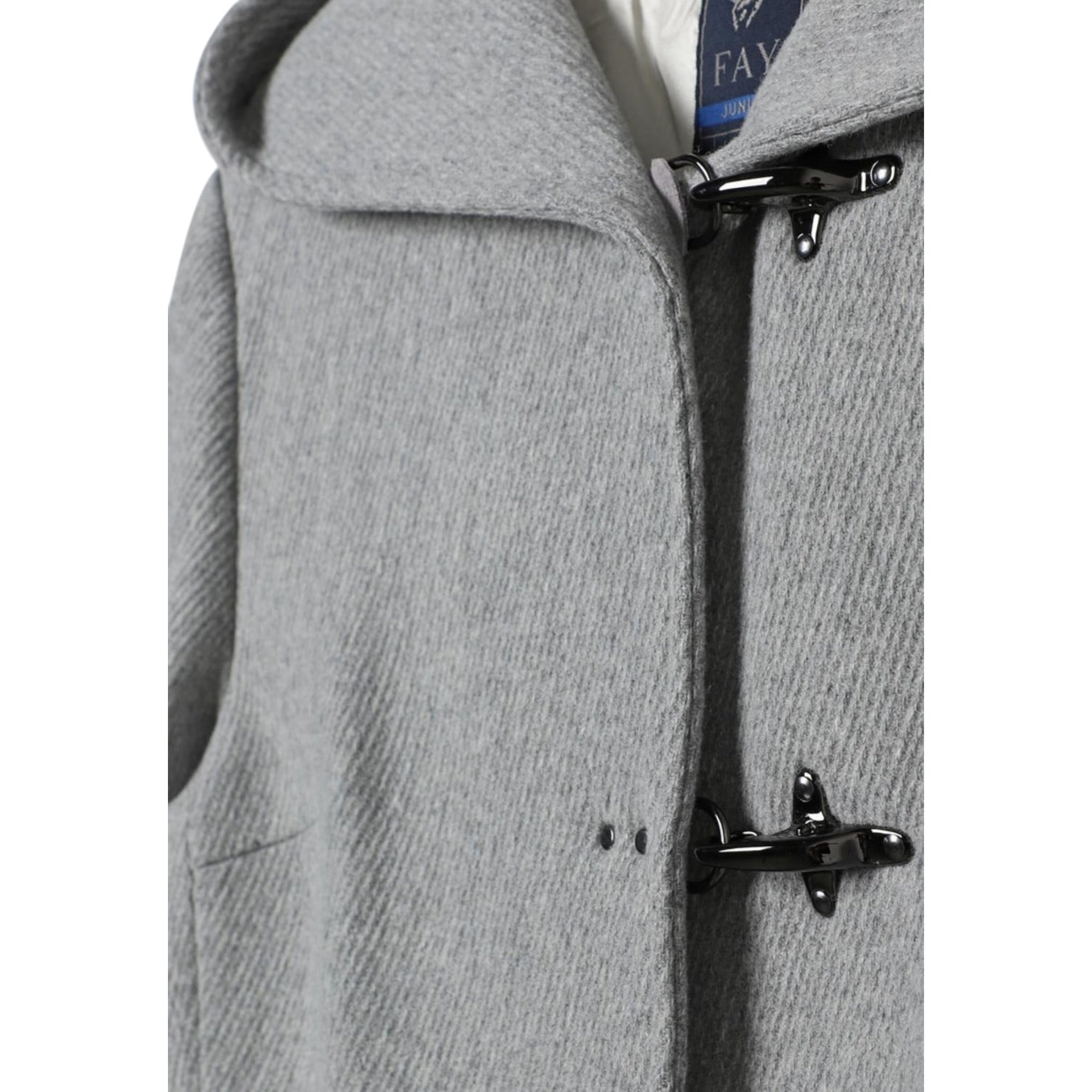 Fay Cappotto tinta unita con Bottoni Grigio per Bambino FV2A20 GRIGIO FAY 