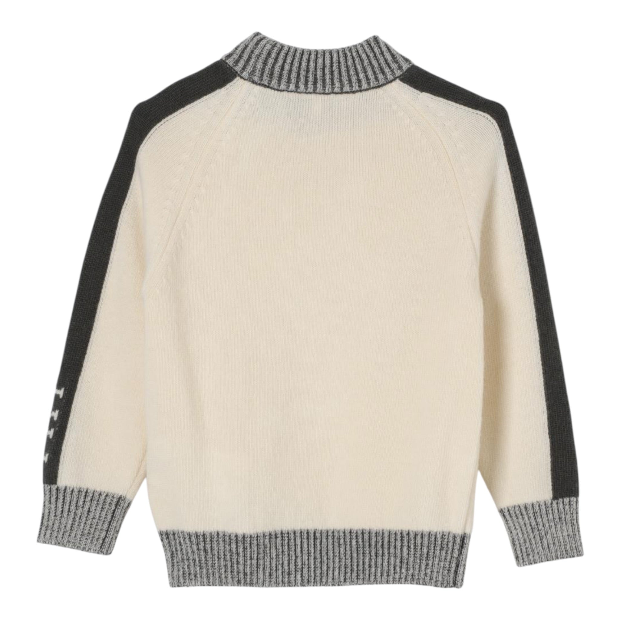 Fay Maglia tinta unita con Profili In Contrasto Panna per Bambino FV9P70 PANNA FAY 