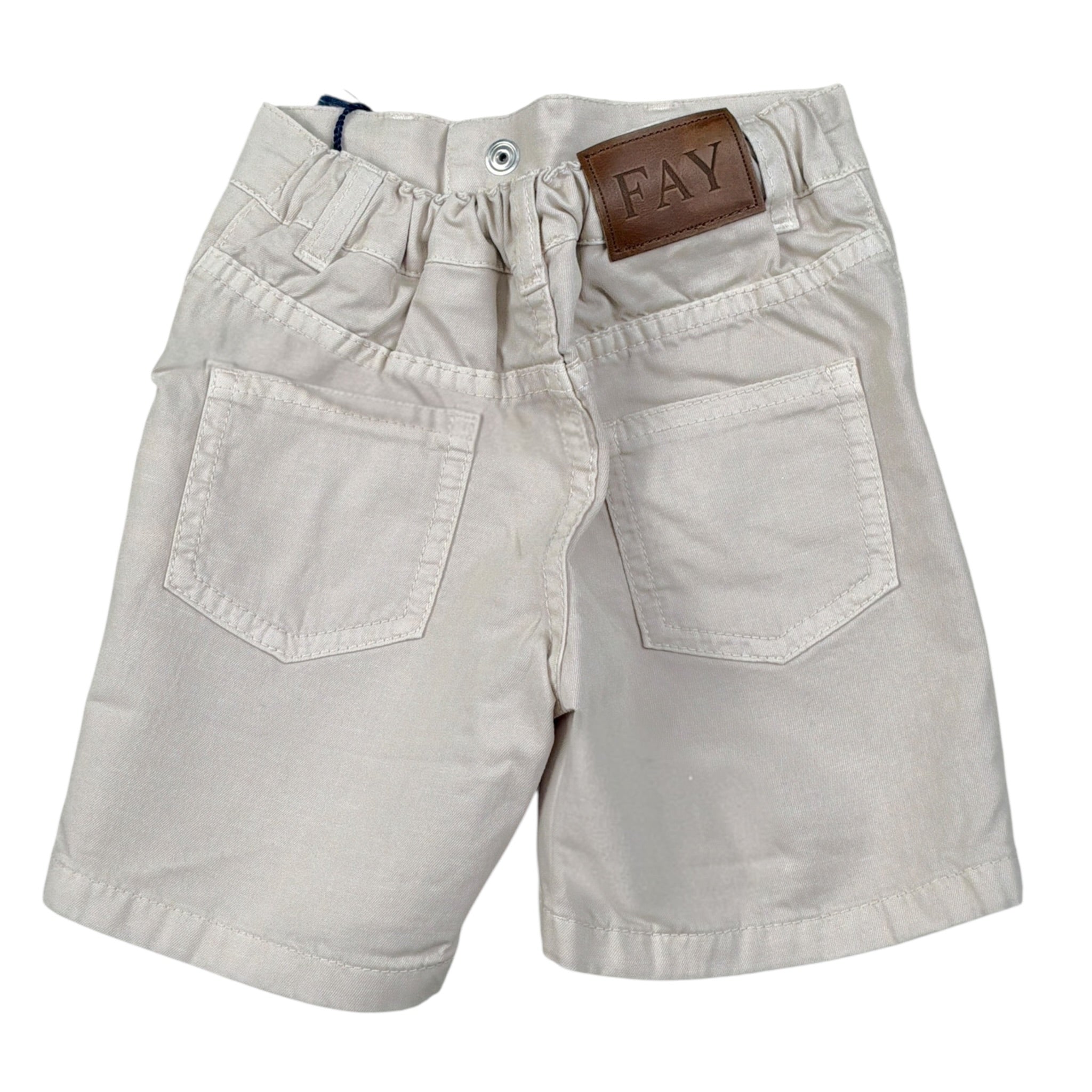 Fay Bermuda tinta unita con Elastico In Vita Beige per Neonato FW6559 BEIGE FAY 