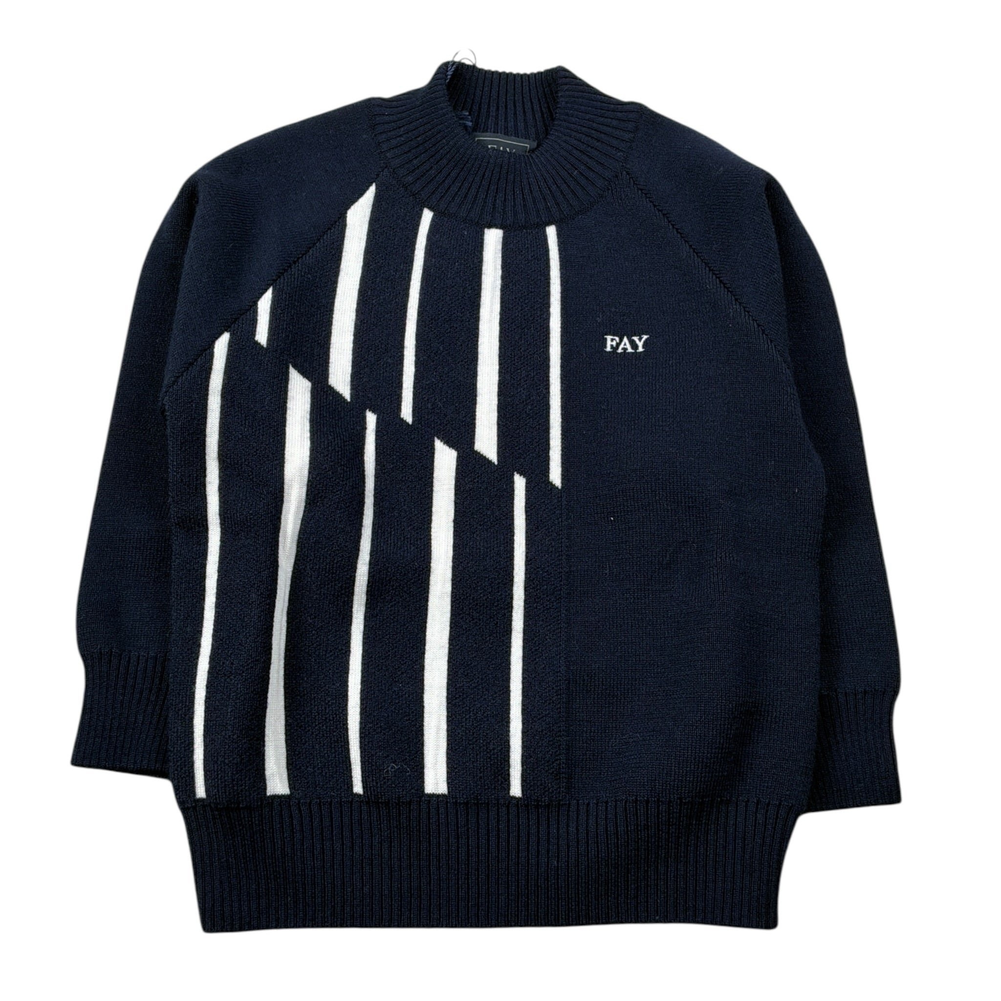Fay Maglia Girocollo tinta unita con Logo Blu per Bambino FX9P10 BLU FAY 