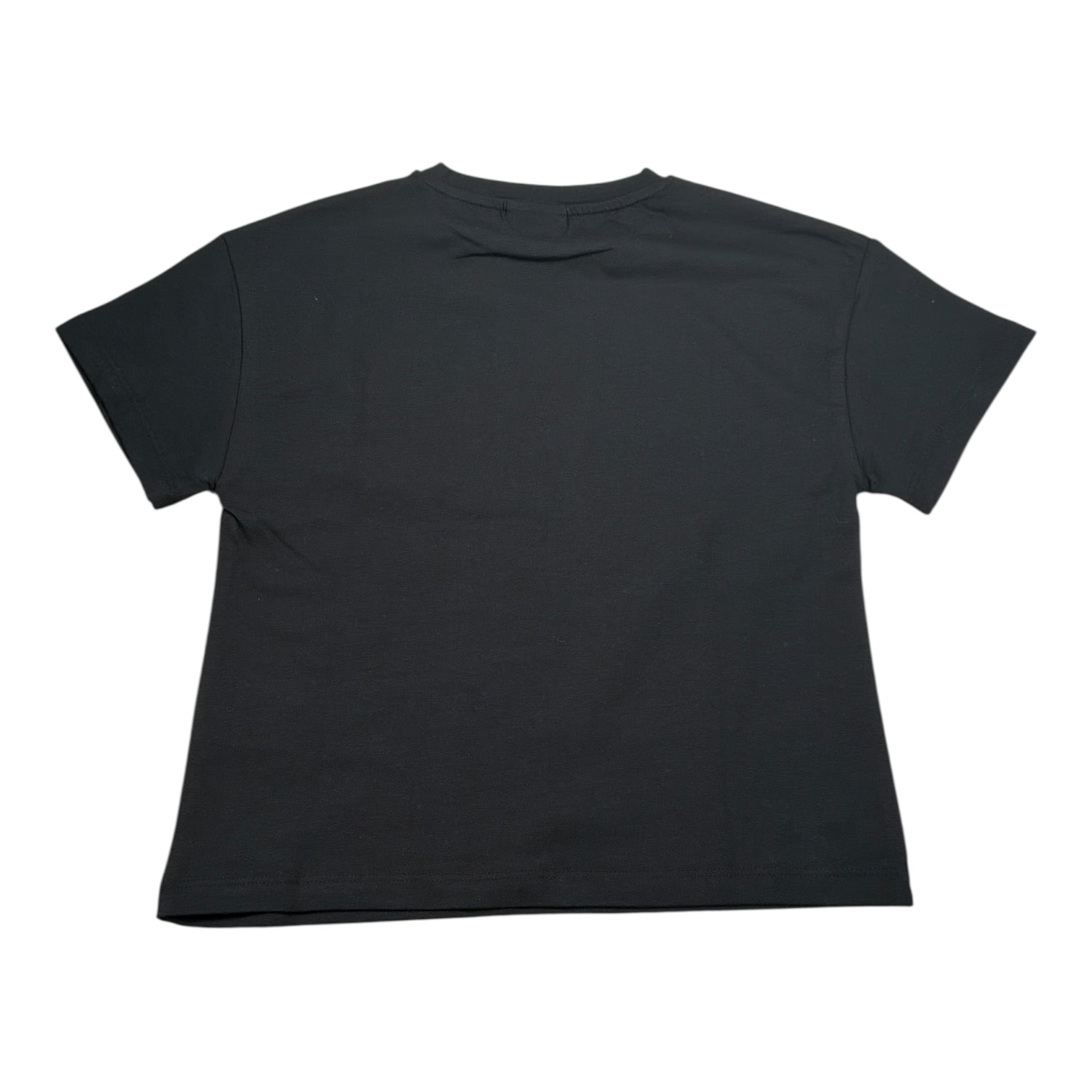 Freddy T-Shirt tinta unita con Applicazioni Nero per Bambina FR2117 NERO FREDDY 