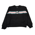 Gabriella Gucci Felpa Chiusa Girocollo tinta unita con Logo Nero per Bambina GK071 NERO  