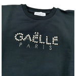 Gaelle Felpa Chiusa Girocollo tinta unita con Perle Nero per Bambina 2741FY00621 NERO GAELLE 