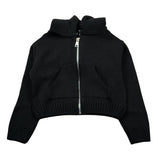 Gaelle Felpa In Maglia con Zip E Cappuccio tinta unita Nero per Bambina 2741WY00569 NERO GAELLE 