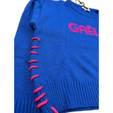 Gaelle Maglia Girocollo tinta unita con Logo Cobalto per Bambina 741W00564 COBALTO GAELLE 
