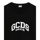 Gcds T-Shirt Girocollo tinta unita con Logo Nero per Bambino B2JM2328BA3 NERO GCDS 