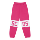 Gcds Pantalone Tuta tinta unita con Logo Fuxia per Bambina B2JU3017BA2 FUXIA GCDS 