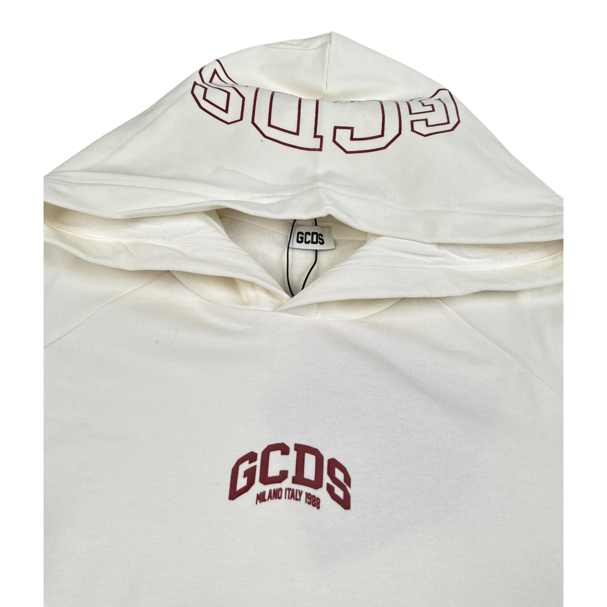 Gcds Abito Manica Lunga con Cappuccio tinta unita Panna per Bambina B2KW1018BA5 PANNA GCDS 