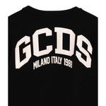 Gcds Felpa Chiusa Girocollo tinta unita con Logo Nero per Bambina B2KW1531BA5 NERO GCDS 