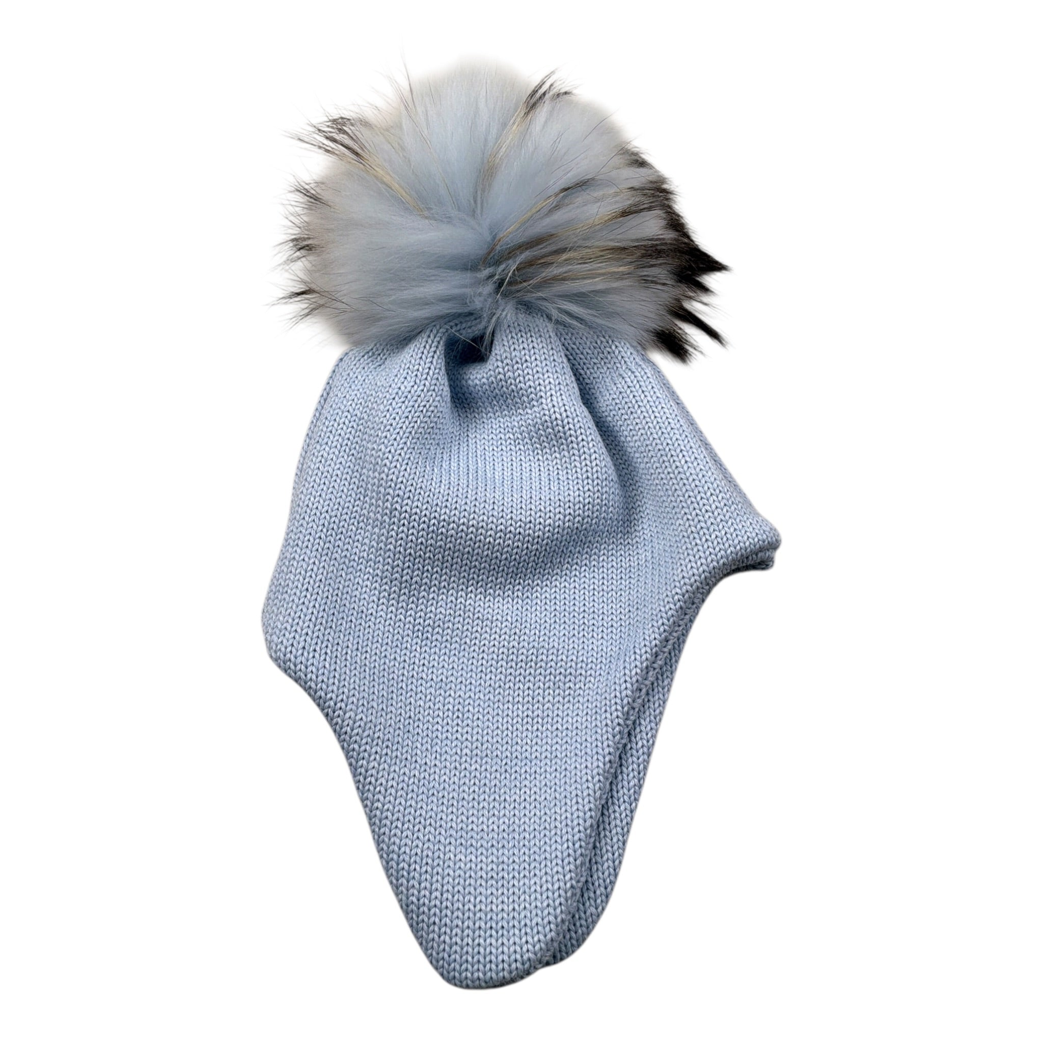 Gio Higuamy Cappello tinta unita con Pon Pon Azzurro per Bambino CT0223A AZZURRO GIO HIGUAMY 