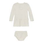 Guess Abito Manica Lunga tinta unita con Culotte Panna per Neonata A4YK19KA6W4X PANNA GUESS 