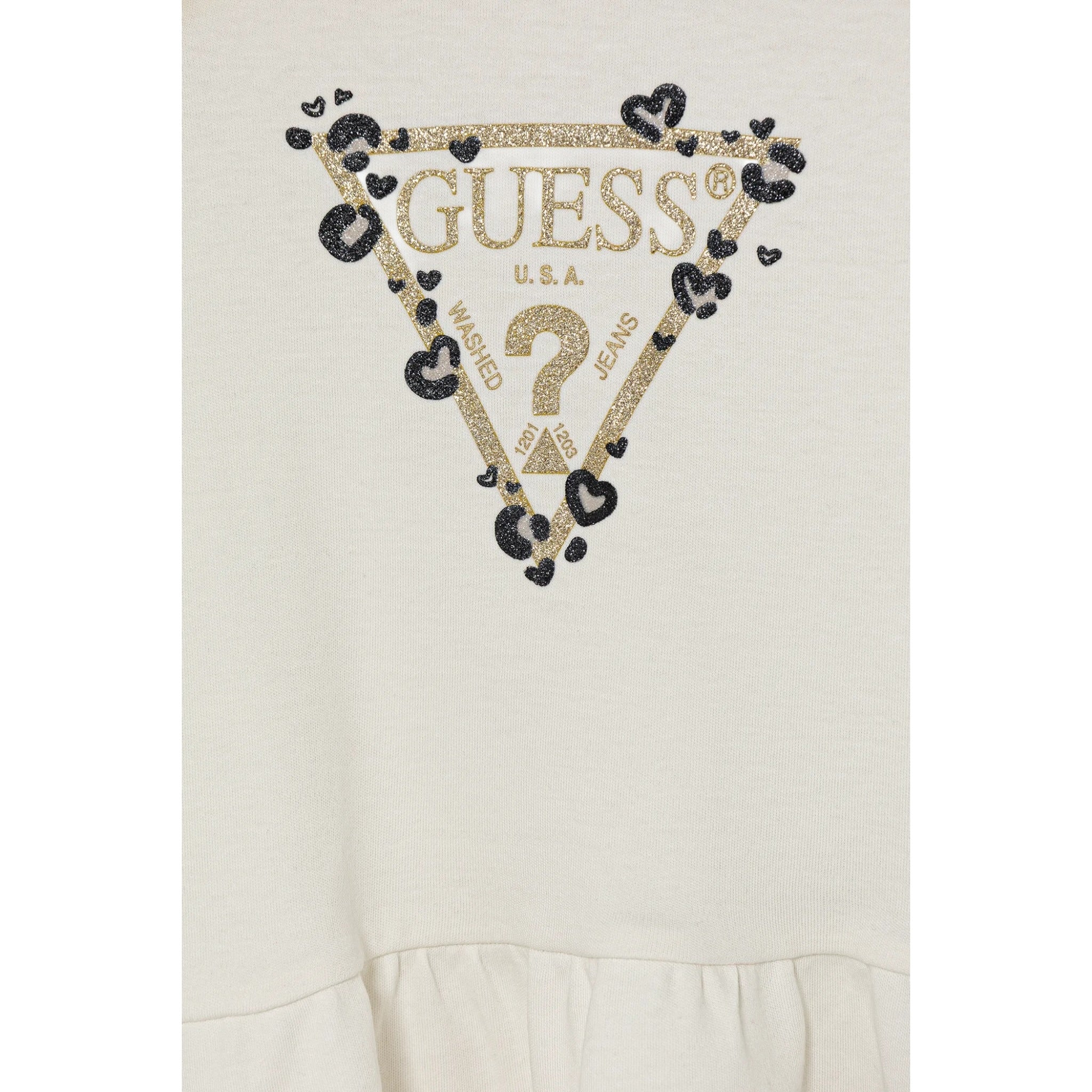 Guess Abito Manica Lunga tinta unita con Culotte Panna per Neonata A4YK19KA6W4X PANNA GUESS 