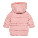 Guess Giubbino tinta unita con Zip Cappuccio E Pelliccia Rosa per Neonata A5BL02WB240 ROSA GUESS 